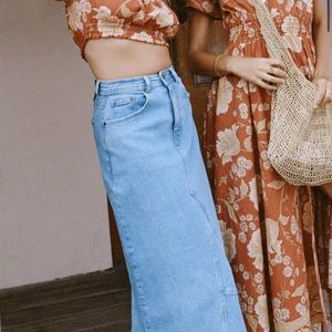 BRAND NEW - SPELL x OUTLAND DENIM MAXI SKIRT